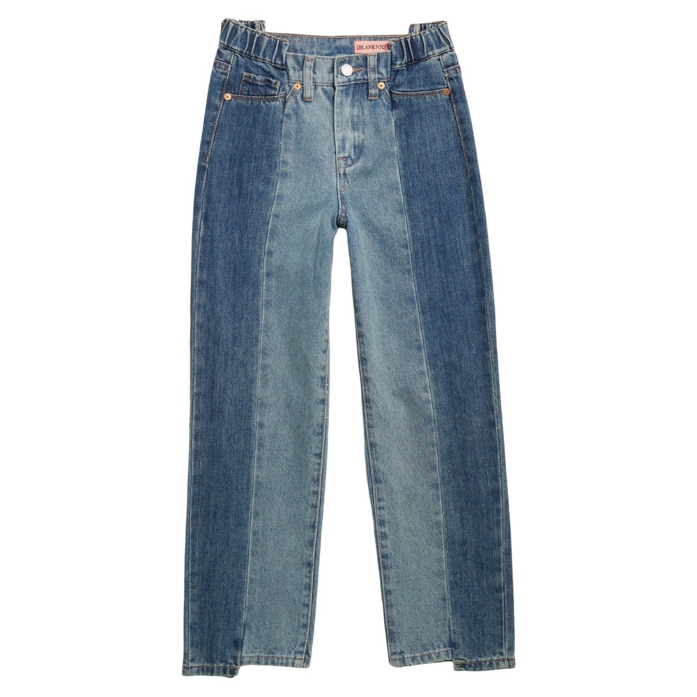 NWT Blank NYC Girls Two Tone Y2K Style Double Duty Step Hem Jeans Size 14